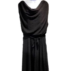 Avenue Black Cowl Neck Night Out Dress